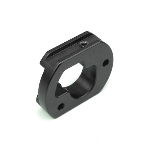 Tekno Motor Mount Insert (LCG, aluminum, gun metal anodized, lightened, SCT410) - TKR5212