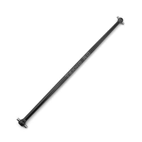 Tekno Tapered Driveshaft (center, front, 7075 aluminum, black ano, EB48/ET48) - TKR5191