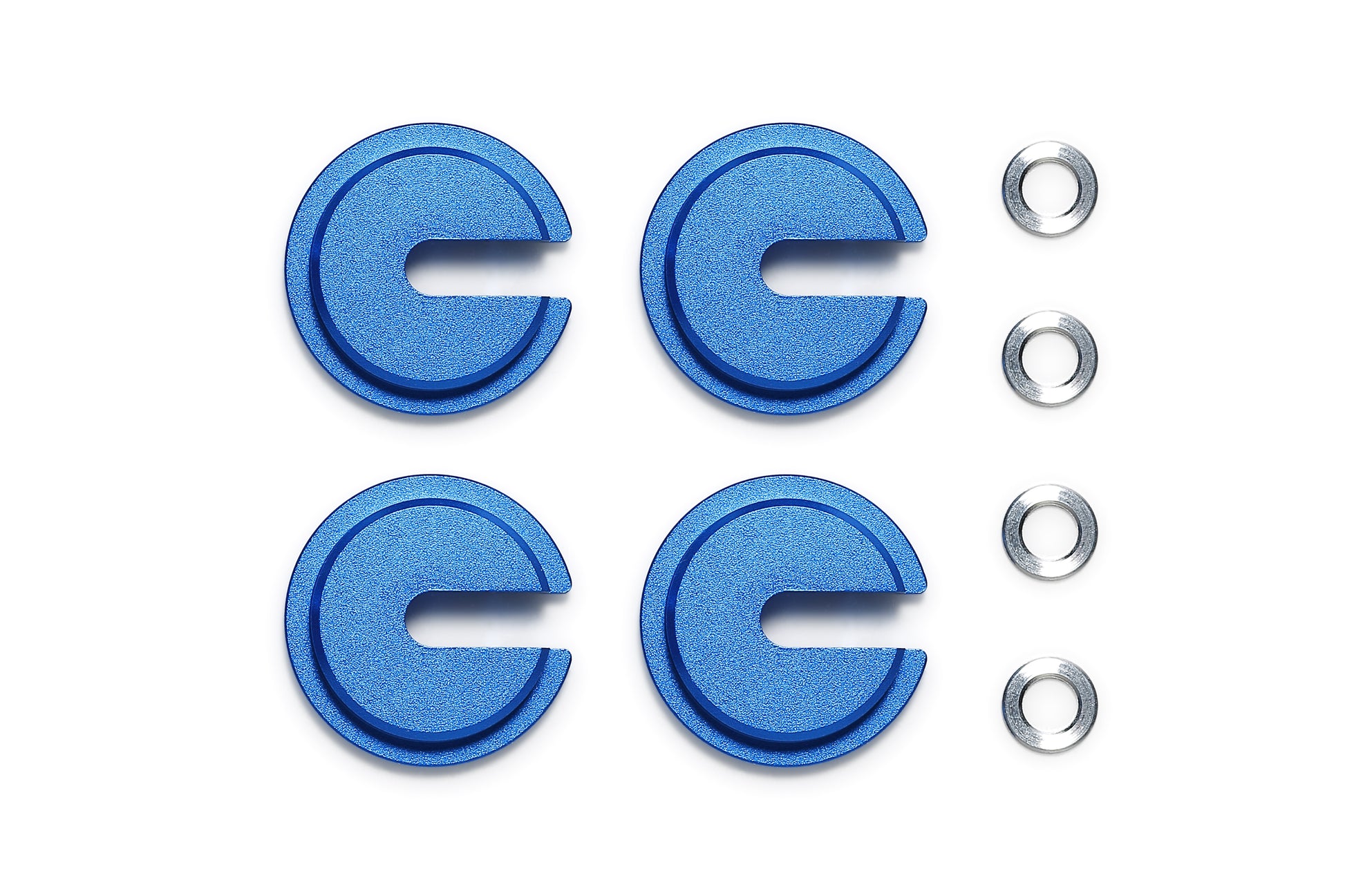 Tamiya Lo-Mount Aluminum Retainers for Large Dia. Springs (4) - RCXX - RC Racing Shop | RC Models | Tuning & Spare Parts for Professionals