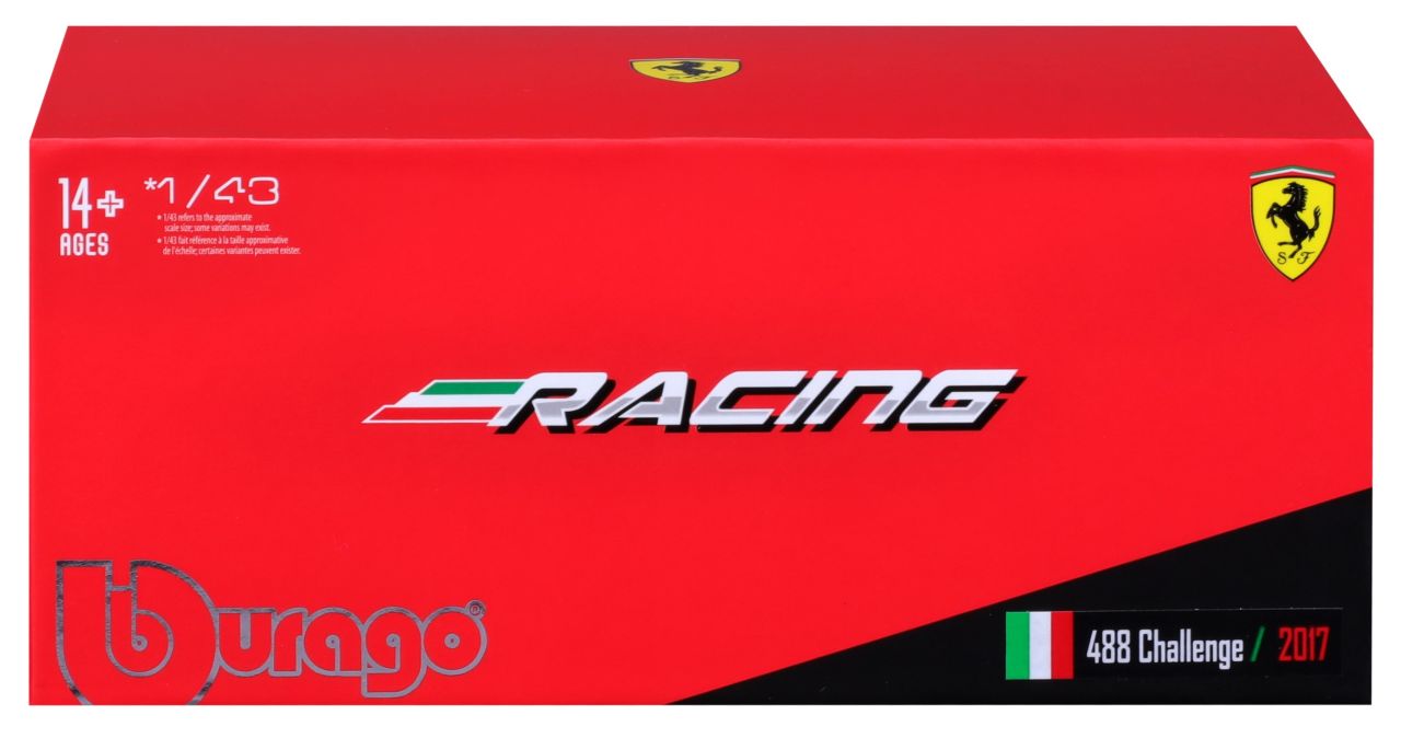 Ferrari Racing 488 Challenge 1/43 gelb - RCXX - RC Racing Shop | RC Models | Tuning & Spare Parts for Professionals