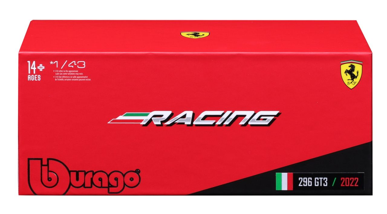 Ferrari Racing 296 GT3 2023 1/43 rot - RCXX - RC Racing Shop | RC Models | Tuning & Spare Parts for Professionals