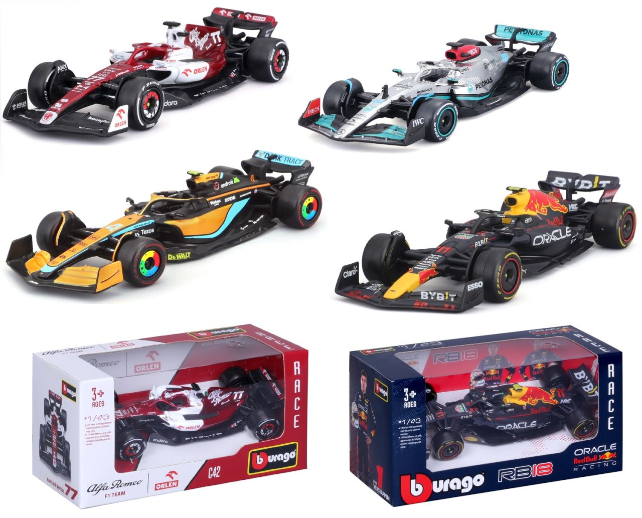 F1 Modellautos ohne Helm 1/43 assortiert - RCXX - RC Racing Shop | RC Models | Tuning & Spare Parts for Professionals