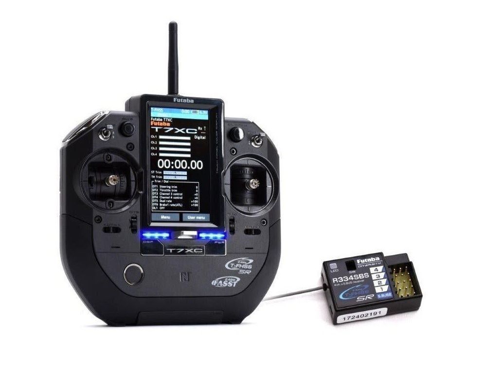 Futaba 7XC Sender mit Knüppel 2.4Ghz T-FHSS / SR + R334SBS Empfänger - RCXX - RC Racing Shop | RC Models | Tuning & Spare Parts for Professionals