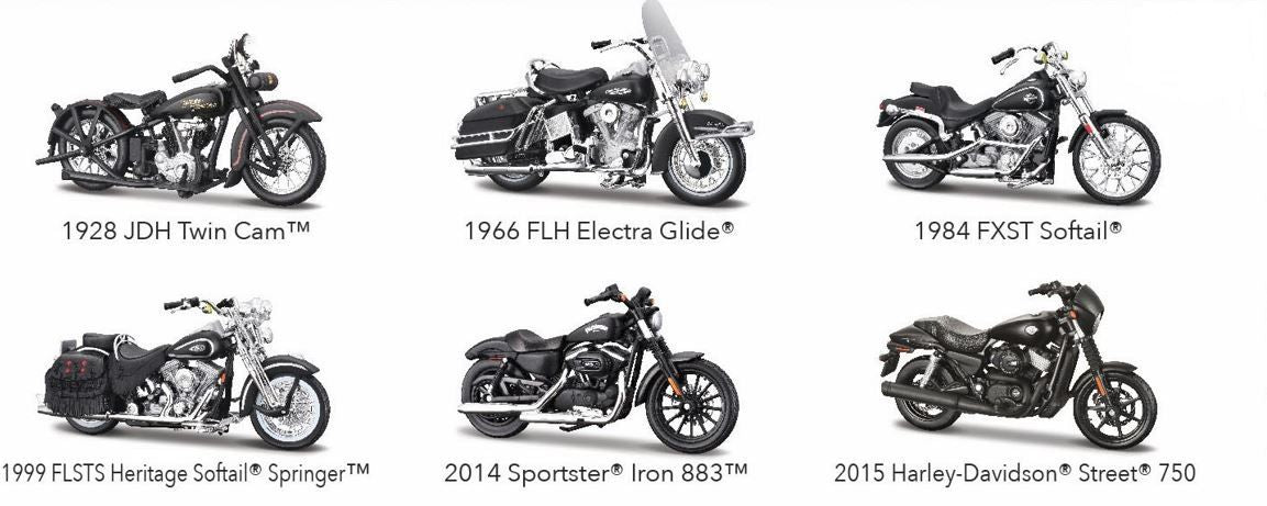 Harley Davidson Motorräder 1/18 Serie 41 - RCXX - RC Racing Shop | RC Models | Tuning & Spare Parts for Professionals