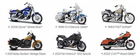 Harley Davidson Motorräder 1/18 Serie 44 - RCXX - RC Racing Shop | RC Models | Tuning & Spare Parts for Professionals