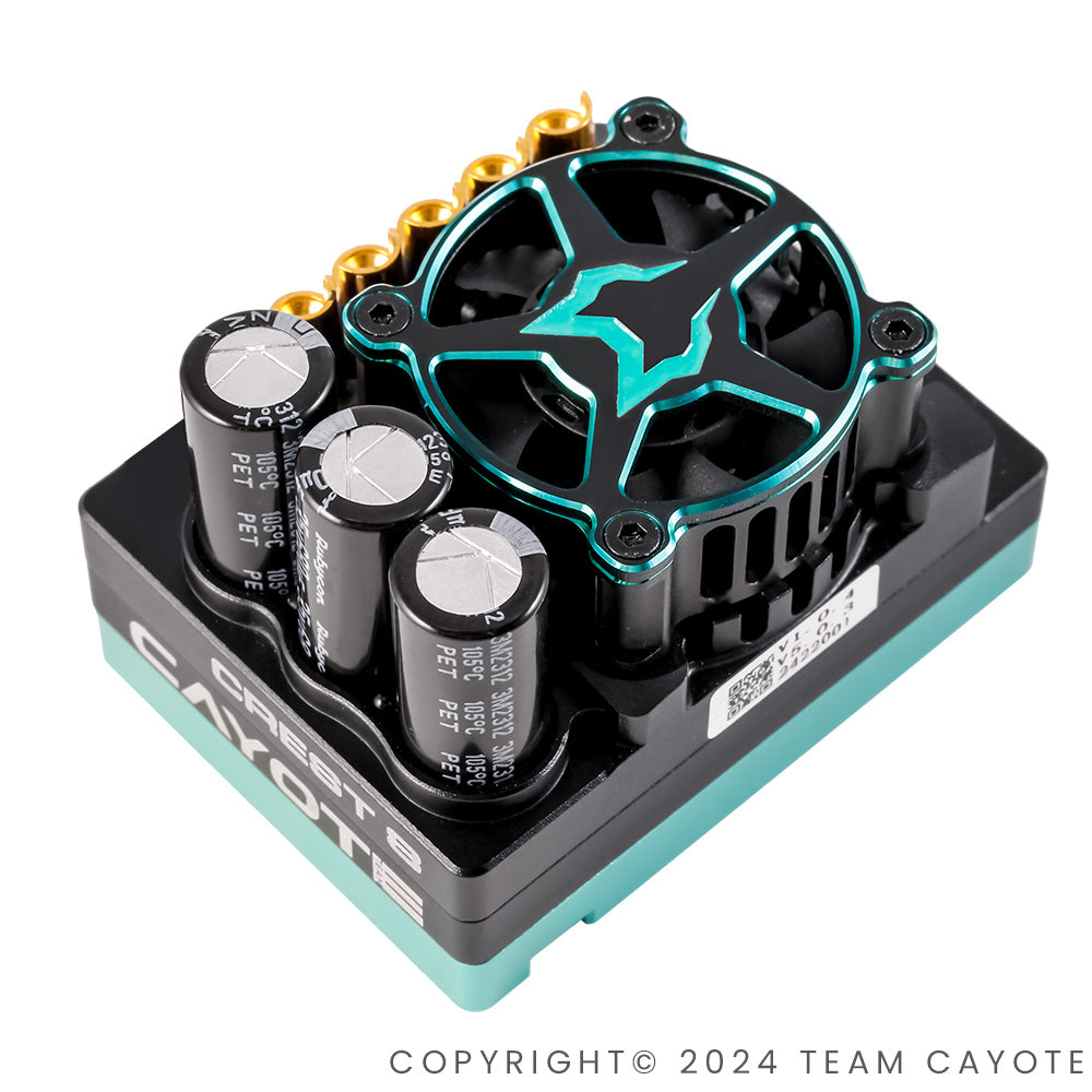 Cayote Racing CREST 8 Fahrtenregler ESC 1:8 200A - CA-CREST-8 - RCXX - RC Racing Shop | RC Models | Tuning & Spare Parts for Professionals