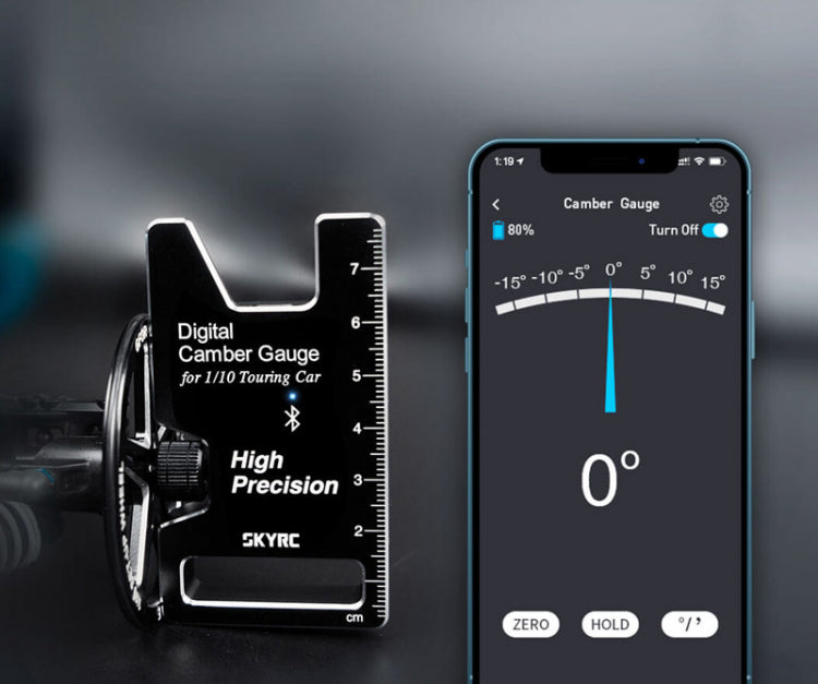SkyRC Camber Gauge Digital Bluetooth - CTG-015 - RCXX - RC Racing Shop | RC Models | Tuning & Spare Parts for Professionals