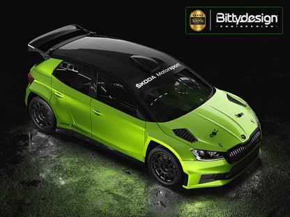 Bittydesign SKODA Fabia RS Rally2 1/10 Body - 190mm - BDRX