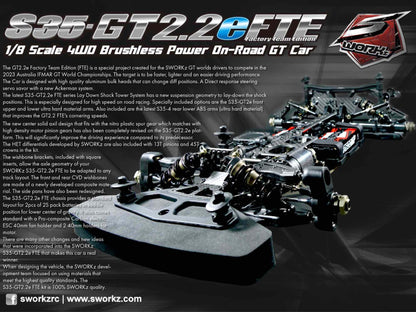 Sworkz S35-GT2.2e FTE Factory Team Edition 1/8 Brushless Power GT Pro Kit - SW910038F - RCXX - RC Racing Shop | RC Models | Tuning & Spare Parts for Professionals