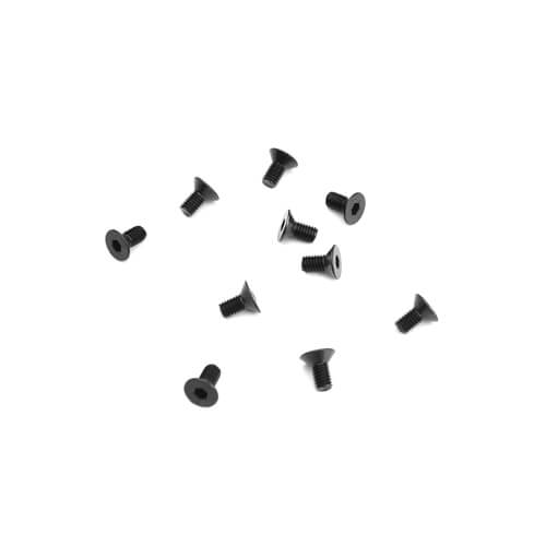 Tekno M3x6mm Flat Head Screws (black, 10pcs) - TKR1321