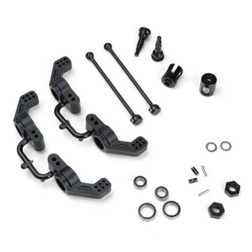 Tekno M6 Driveshafts and Hub Carriers for Slash 4x4 (rear, 6mm)  - TKR6852X