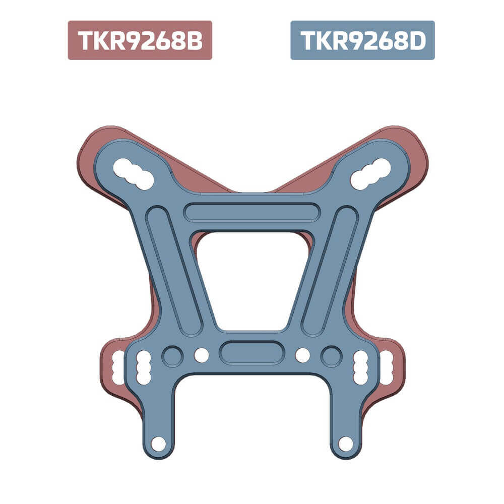 Tekno Shock Tower (front, lightened, 7075 CNC, GM ano, EB/NB48 2.x) - TKR9268D