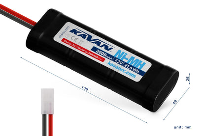 KAVAN NiMH 3000mAh/7,2V + Tamiya - KAV33.0372