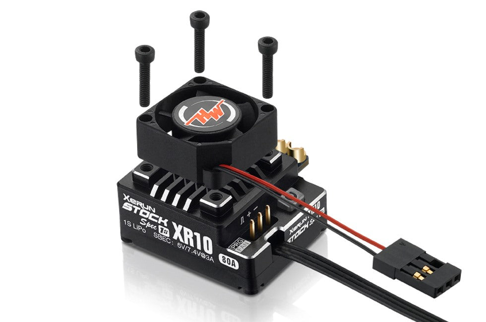 Hobbywing XeRun XR10 Stock Spec 1S 80A - Black - RCXX - rc racing for professionals