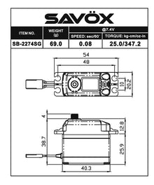 Savöx SB-2274SG Servo - RCXX - RC Racing Shop | RC Models | Tuning & Spare Parts for Professionals